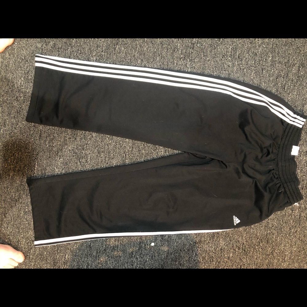 Adidas white stripe pants